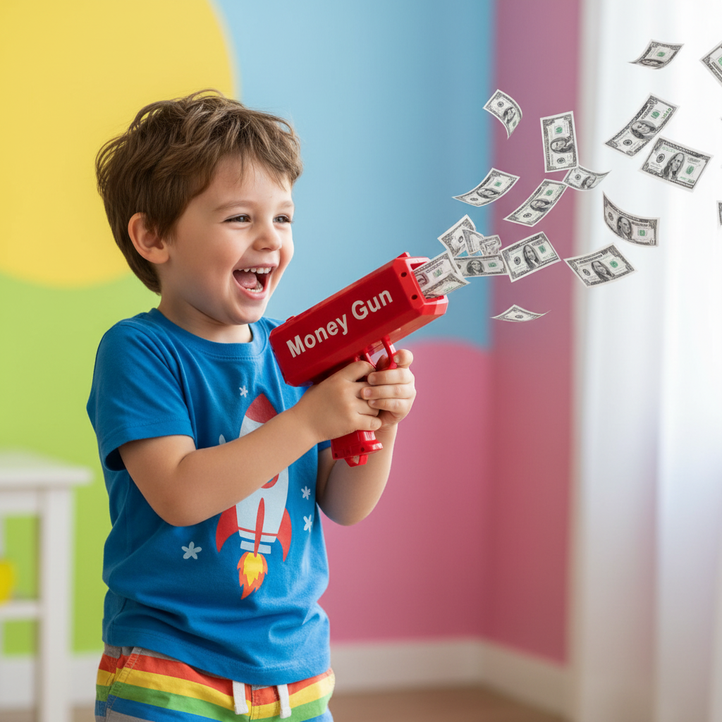 Kid with Money Gun