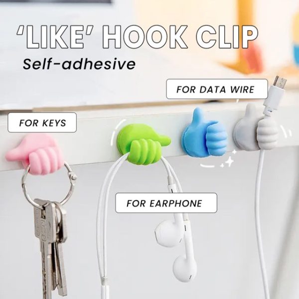 Pack Off 10 Thumb Wall Hook Wall Decoration Hook Creative Silicone Thumb Key Hanger Hooks(random Color)