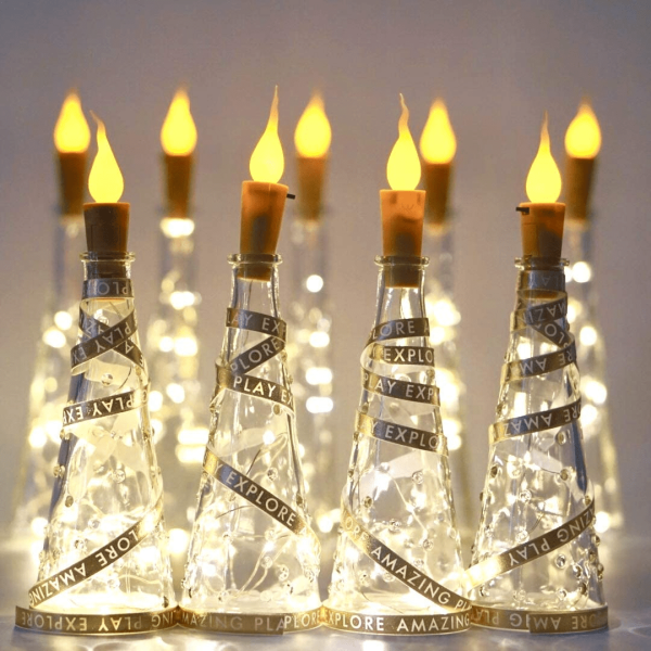 ( Cork ) Led Candle ( Bottle Not Include)