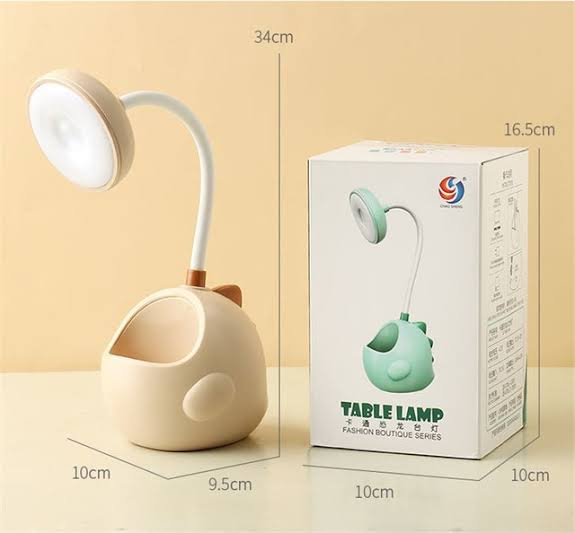 Led Table Lamp Usb Rechargeable With Pen Holder (random Color)