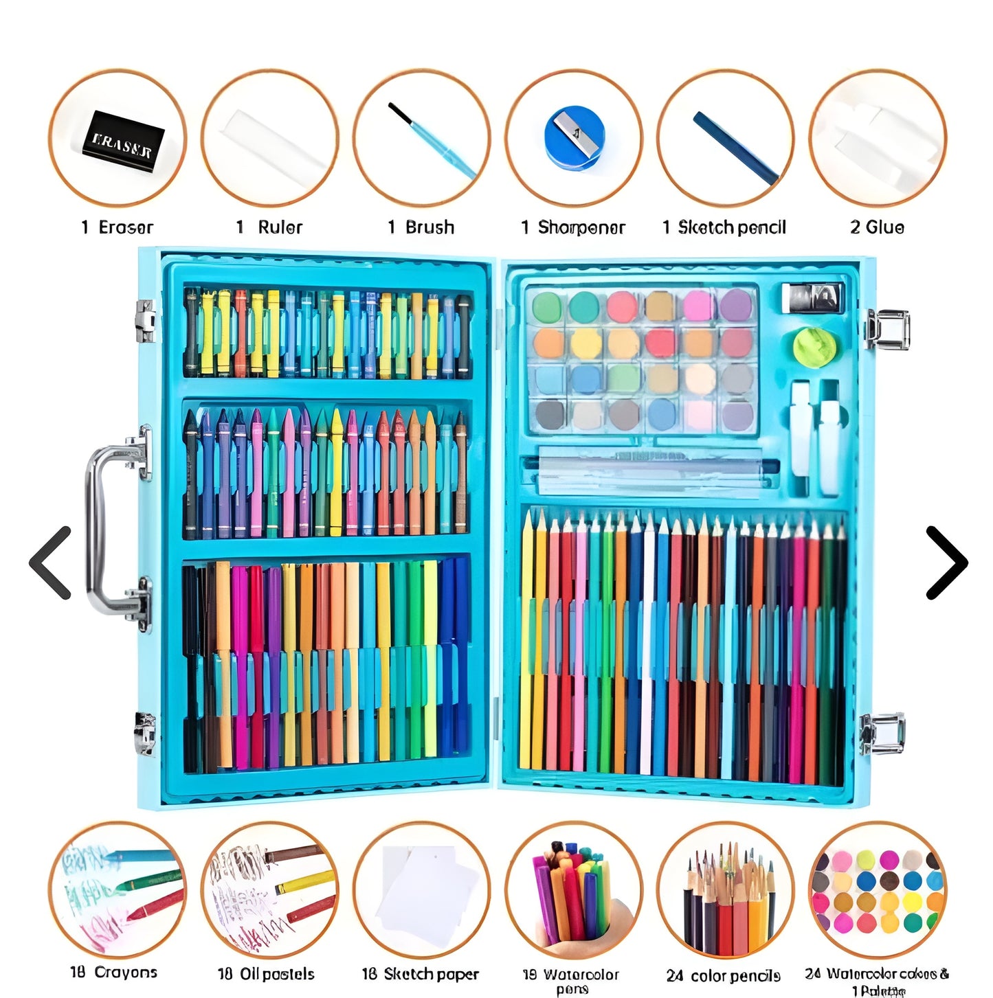 150 Pieces Colorkit Artset | Art Crayons Painting Gift Box Set Watercolor Pen Set (random Color)