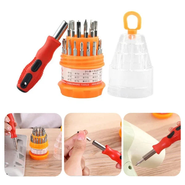 Universal Precision Screwdriver Bit Set | Multi Tool Screw Driver Kit Maintenance Repair Tool 31 In 1