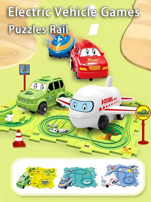 Railcar Puzzle Montessori Kids Toy Random Color