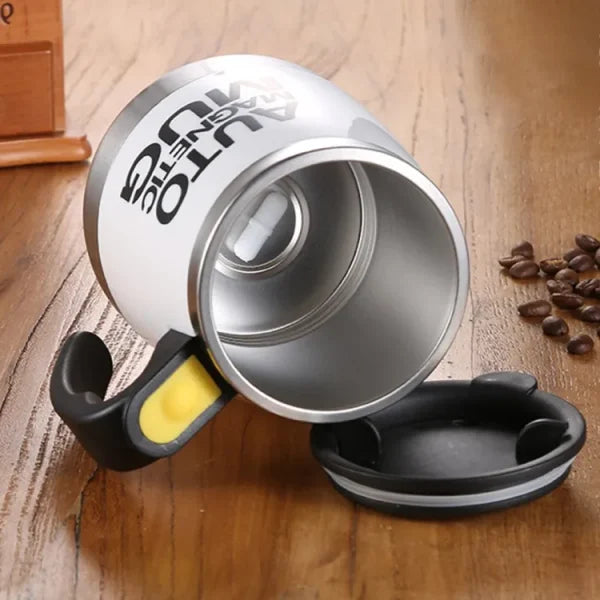 Auto Magnetic Mug – Electric Self Stirring Coffee / Mixing Cup For Coffee / Tea / Hot Chocolate, 400ml (cell Operated)