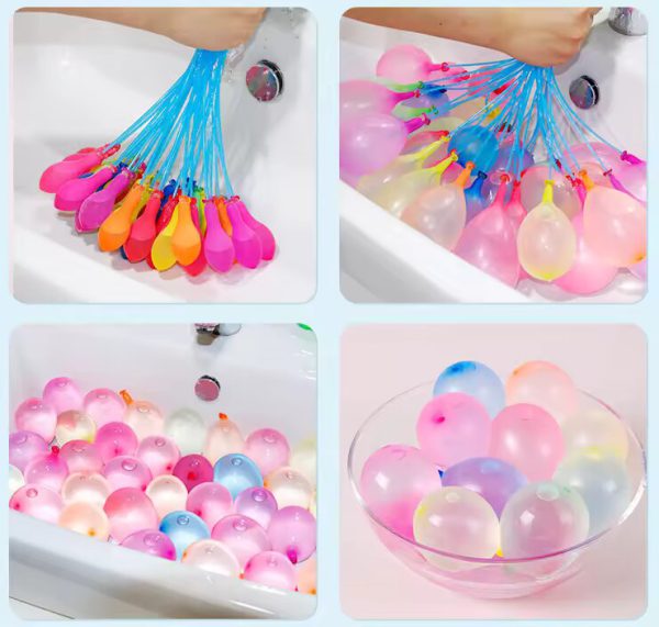 111pcs/bag – Fast Fill Water Balloon Kit | Quick Fill Magic Self Sealing Water Balloon | Party Supplies For Outdoor Water Party | Water War Game