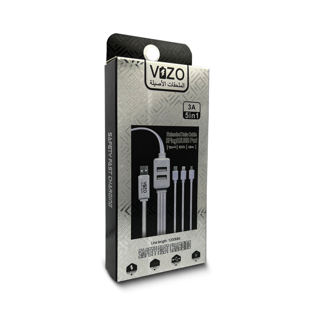 Vizo 5-in1 Fast Data Cable Usb Extended Data Cable