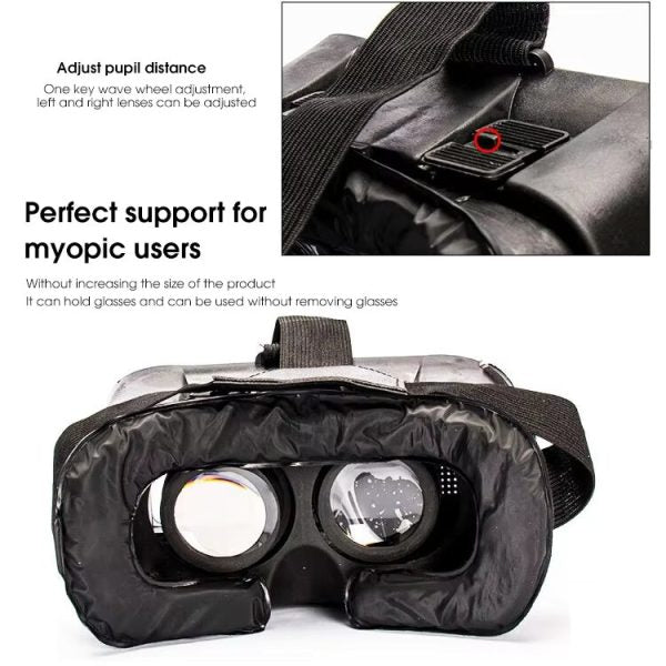 Vr Box – 3d Virtual Reality Box With Remote | Adjustable Head Strap 3d Vr Headset For Phone