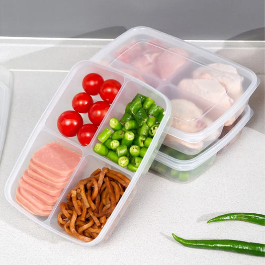 Kitchen Storage Box 4 Grids Design Pp Soft Cover