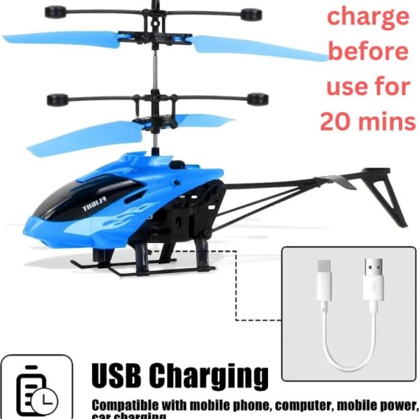 Flying Hand Sensor Control Helicopter | Sensing Flight With Lights,withstanding Impact And Playing With Out Remote