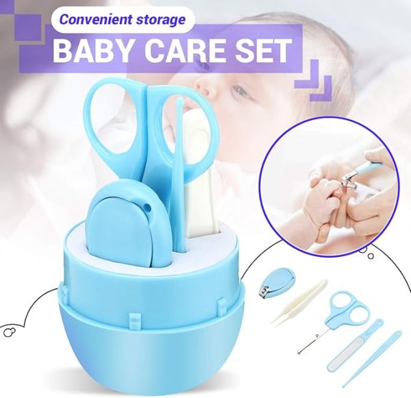 Baby Kids Manicure Nail Care Set Saloon Kits With Plastic Case | Baby Grooming Kit (random Color)