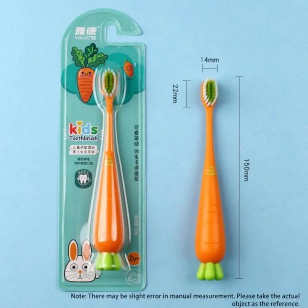 1pc Cute Carrot Shape Kids Toothbrush Random Color