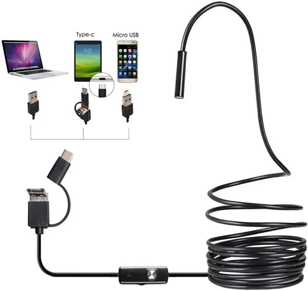 3 In 1 Type C/ Micro Usb/ Pc Endoscope Camera 3.5m