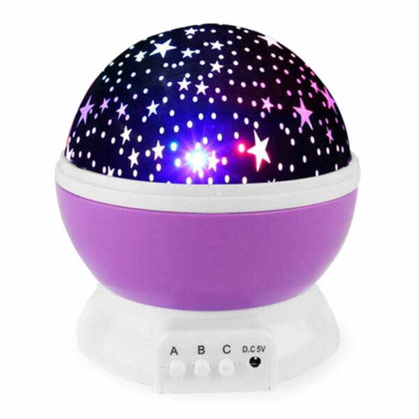 Novelty Led Rotating Star Projector Lighting Moon Starry Sky Children Baby Night Sleep Light Projection Lamp (random Color)