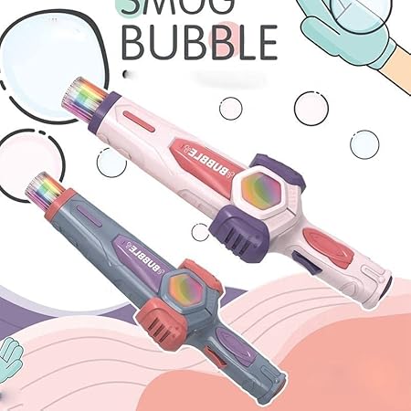 Amusing Toy Elastic Smog Bubble Machine With Bubble Water Bubble Wand Heart Toy (random Color)