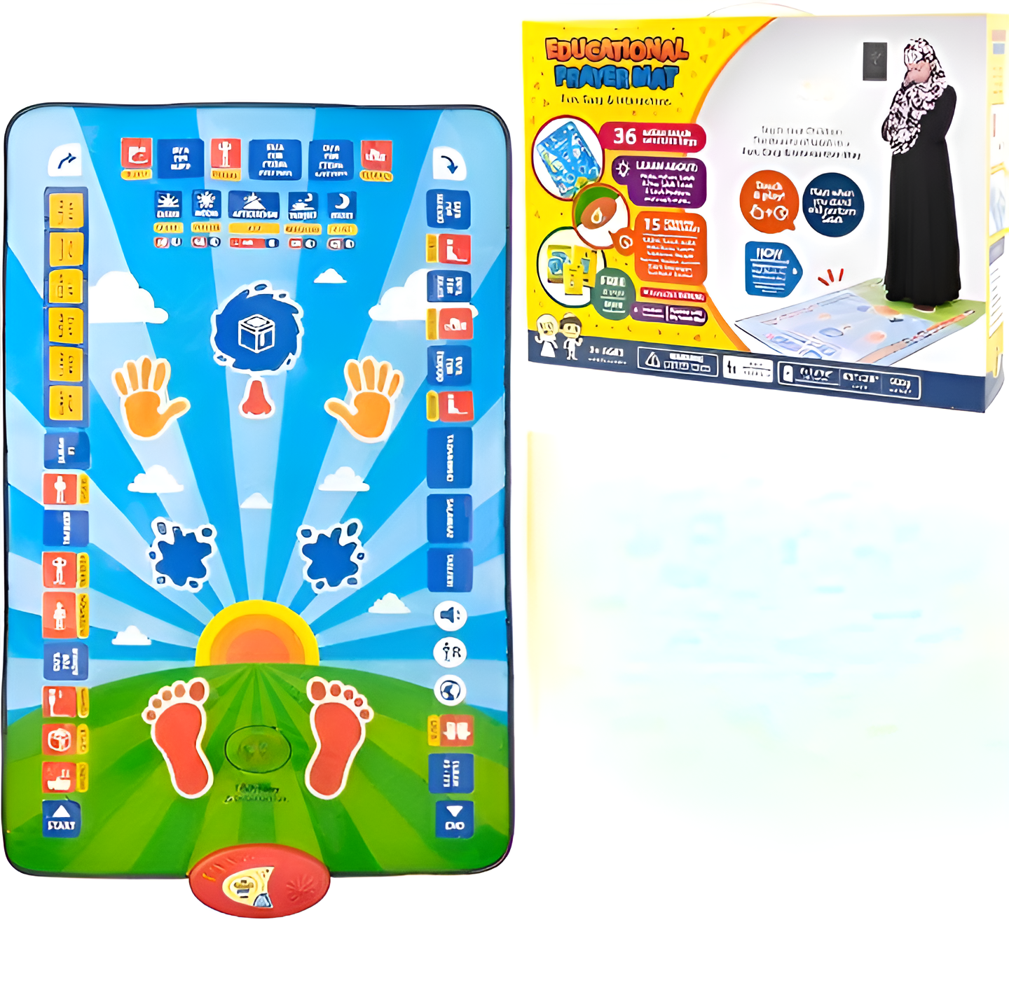 Kids Educational Smart Prayer Mat For Kids Educational Prayer Mat Fun, Easy & Interactive, Prayer Rug For Kids (random )