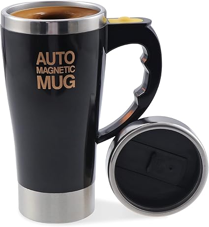 Auto Magnetic Mug – Electric Self Stirring Coffee / Mixing Cup For Coffee / Tea / Hot Chocolate, 450ml (cell Operated) (random Color)