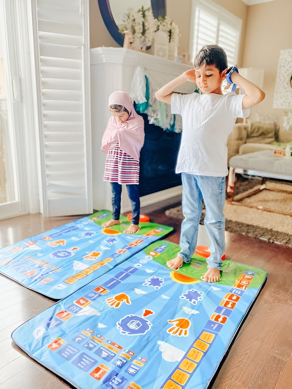 Kids Educational Smart Prayer Mat For Kids Educational Prayer Mat Fun, Easy & Interactive, Prayer Rug For Kids (random )