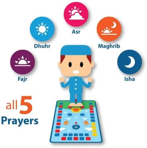 Kids Educational Smart Prayer Mat For Kids Educational Prayer Mat Fun, Easy & Interactive, Prayer Rug For Kids (random )