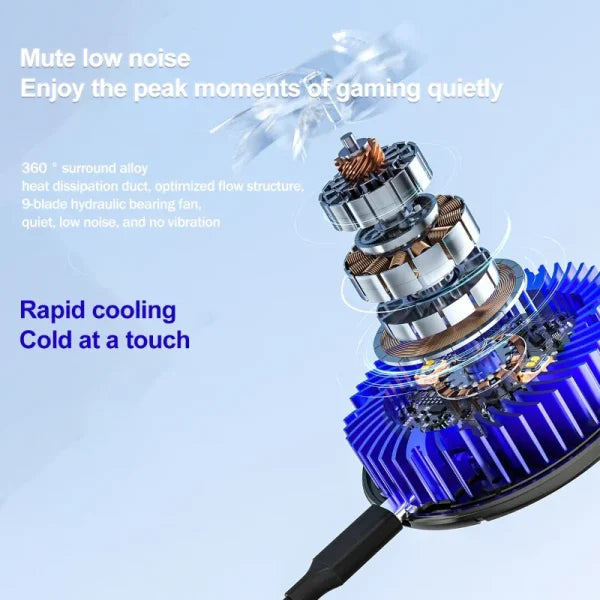 Js80 Mobile Phone Cooler Magnetic/back Clip 2 In 1 Semiconductor Cooling Fan For Iphone Android Cool Radiator (random Color)