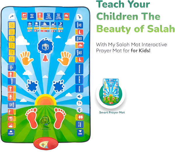 Kids Educational Smart Prayer Mat For Kids Educational Prayer Mat Fun, Easy & Interactive, Prayer Rug For Kids (random )