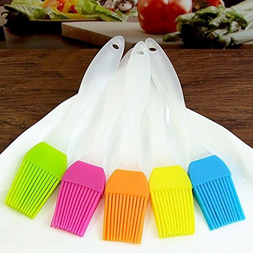 Pack Of 6 – Silicone Pastry Basting Bbq Brush | Oil Butter Cream Spreading Brush (random Color)