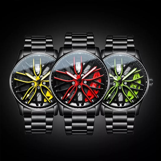 Ma1 Mens Quartz Luxury Car Rim Watch | Car Wheel Hub Watch For Boys & Mens (random Dial Color)