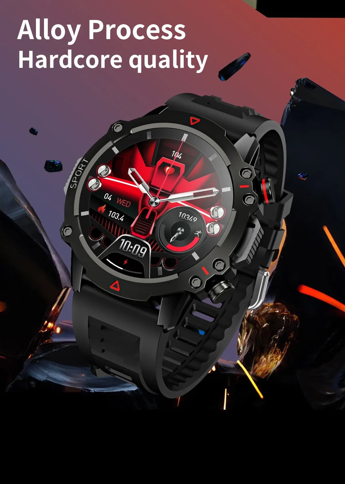 Tf10 Pro Round Amoled Display Bluetooth Calling Smart Watch