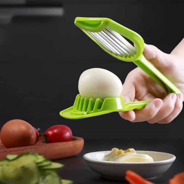 Handheld Egg Slicer Fruit Cutter Multifunction Kitchen Accessories (random Color)