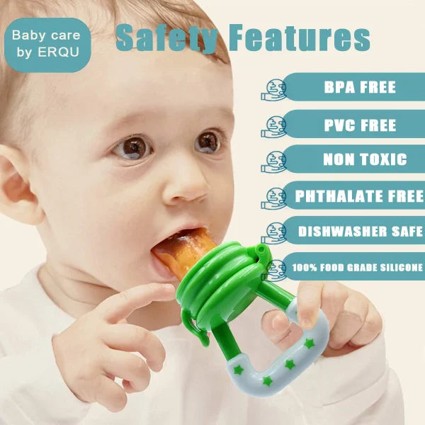 Baby Solid Baby Fruit Pacifier Fresh Fruit Feeder Infant Teething Toy Nibbler Teether Pacifier Safe Silicone Pacifier (random Color)