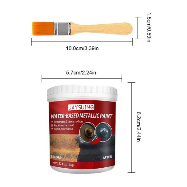 300g Anti-rust Chassis Rust Converter Water-based Removal Deruster With Brush Random Color