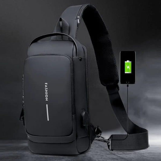 Chest Bag Multifunction Crossbody Sport Running Travel Sling Pack Anti-theft Usb Charge Shoulder Messenger Pack Luxury Brand Men (random Color)