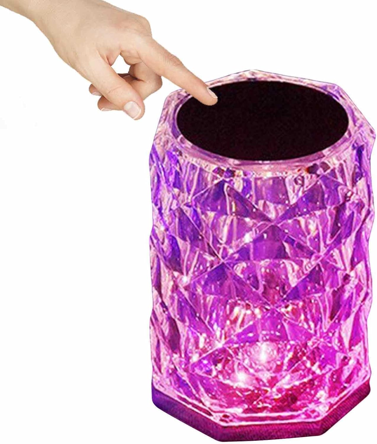 Crystal Lamp,remote Control Bedside Table Lamp Size (4.92*3.54inch)