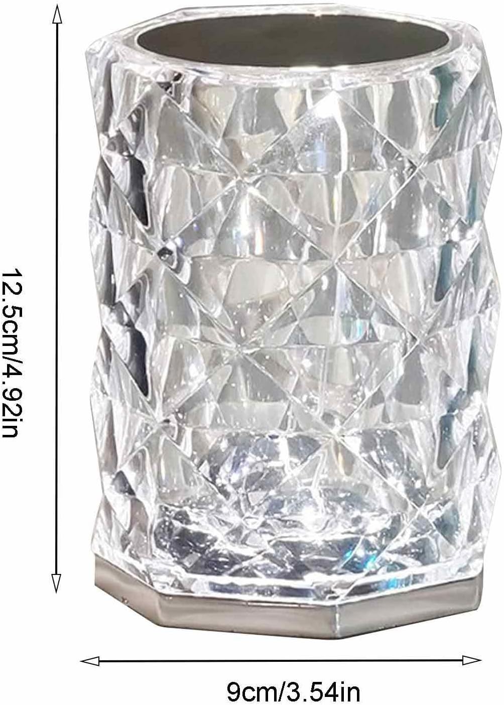 Crystal Lamp,remote Control Bedside Table Lamp Size (4.92*3.54inch)