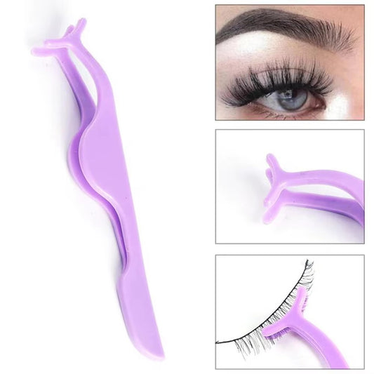 False Eyelash Tweezers Lash Applicator | Eye Lash Applicator For Girl & Women (random Color)