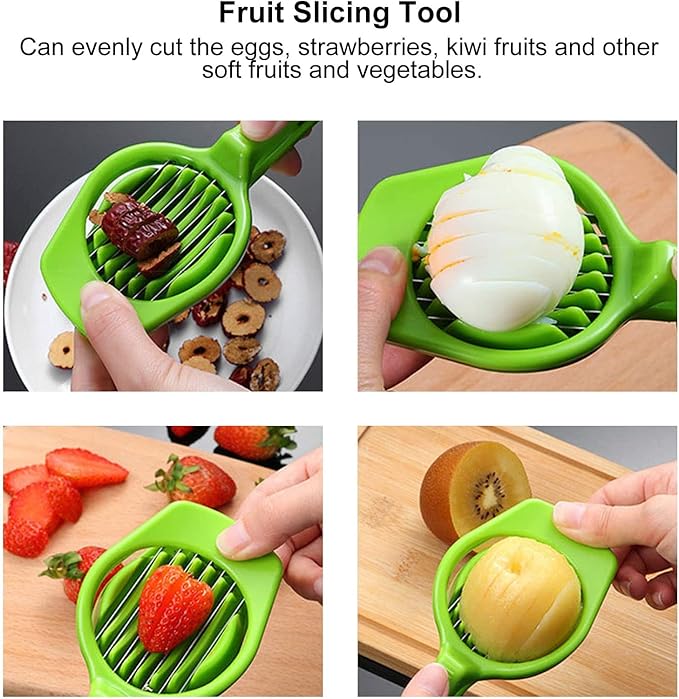 Handheld Egg Slicer Fruit Cutter Multifunction Kitchen Accessories (random Color)