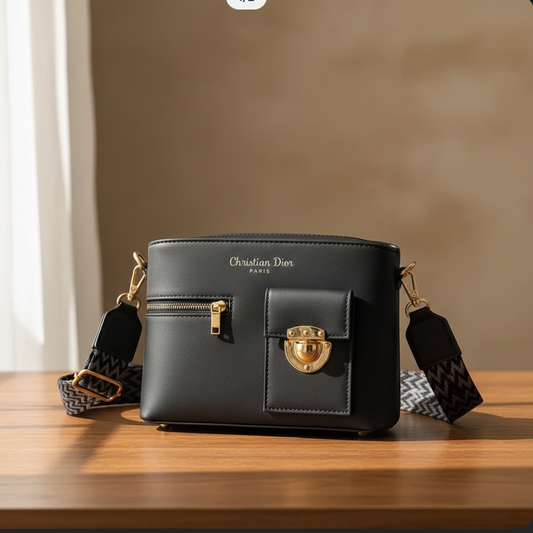 Black Bag – Wooden Table
