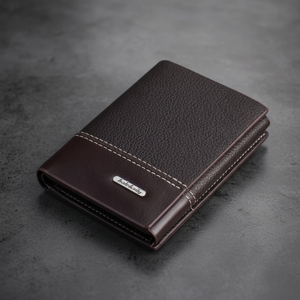 Brown Wallet – Wooden Surface